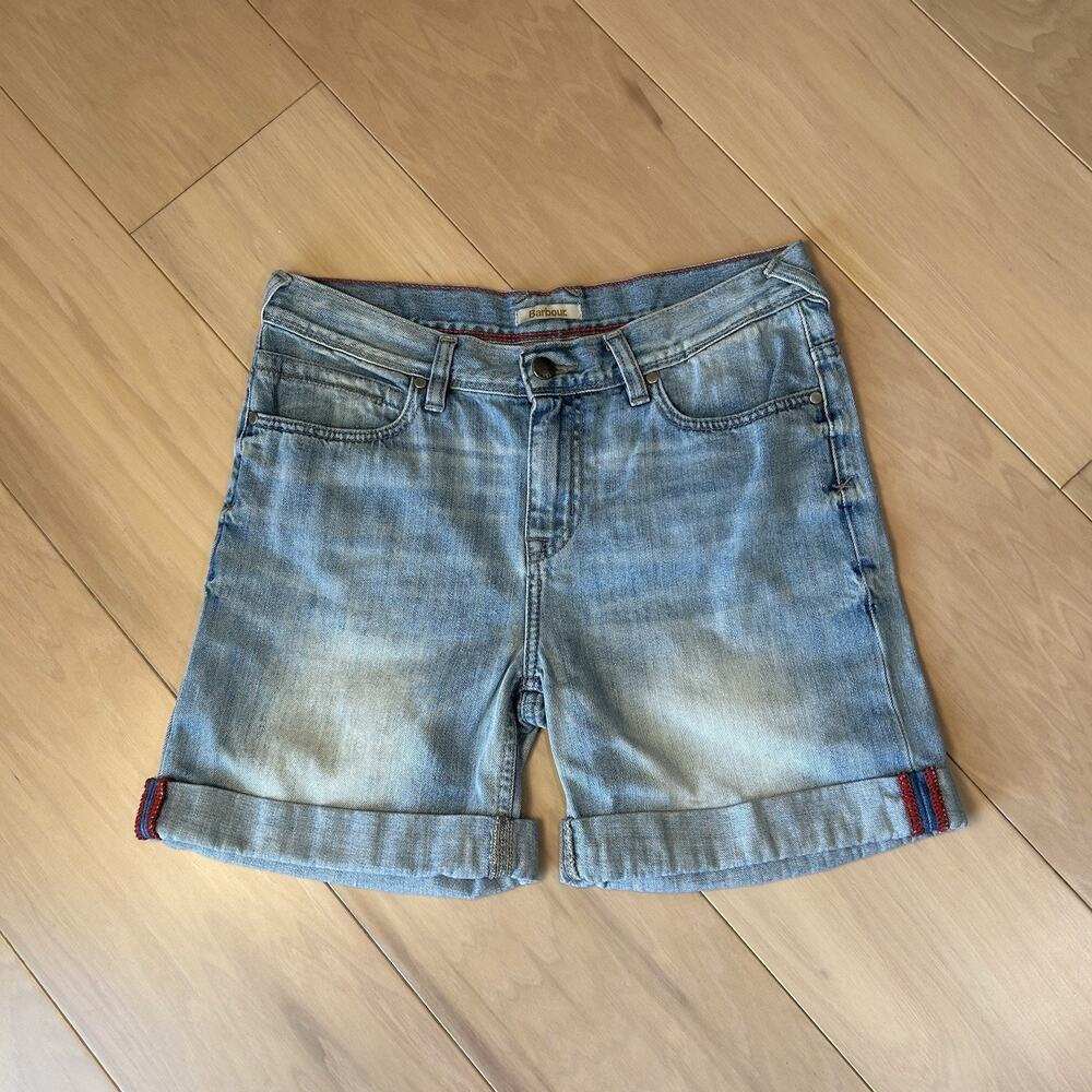 Barbour Daisyhill Denim Cuffed Shorts 5” Inseam Women’s 8